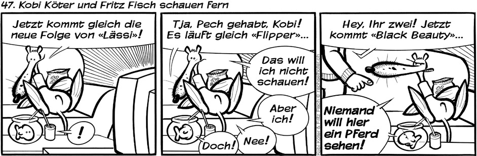 47. Kobi Köter und Fritz Fisch schauen fern