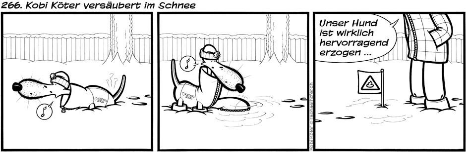 266. Kobi Köter versäubert im Schnee