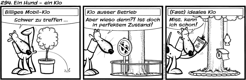 294. Ein Hund - ein Klo