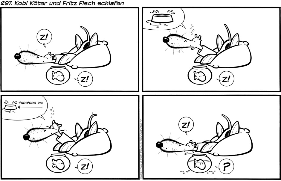 297. Kobi Köter und Fritz Fisch schlafen