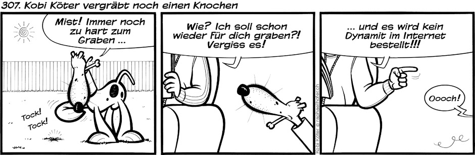 307. Kobi Köter vergräbt noch einen Knochen