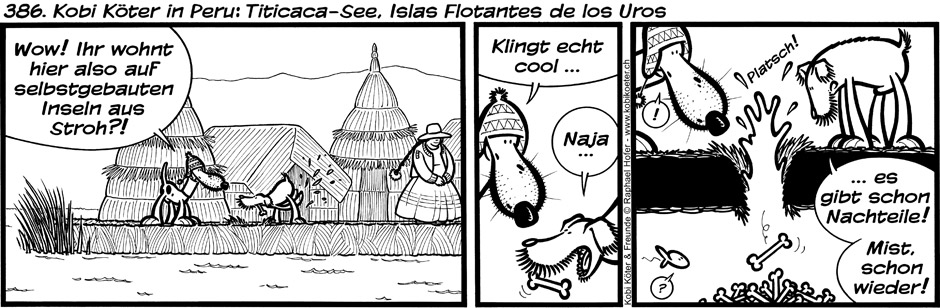 386. Kobi Köter in Peru : Titicaca-See, Islas Flotantes de los Uros 